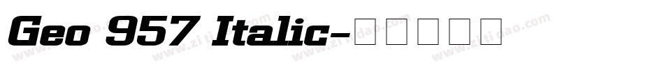 Geo 957 Italic字体转换